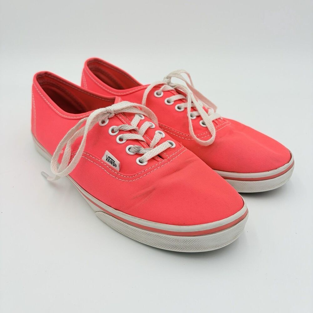 Vans Authentic Lo Pro Neon Coral Women Sz 8 Men Sz 6.5 Unisex Streetwear Skater
